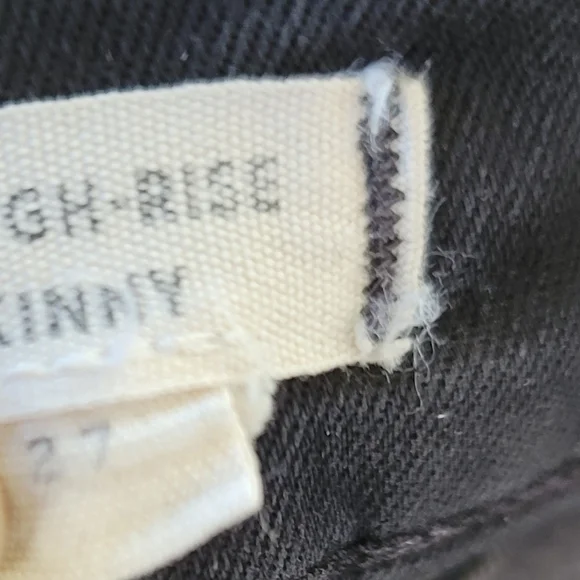 Madewell $129 Black 10" Highrise Skinny Jeans 27 - Picture 5 of 12